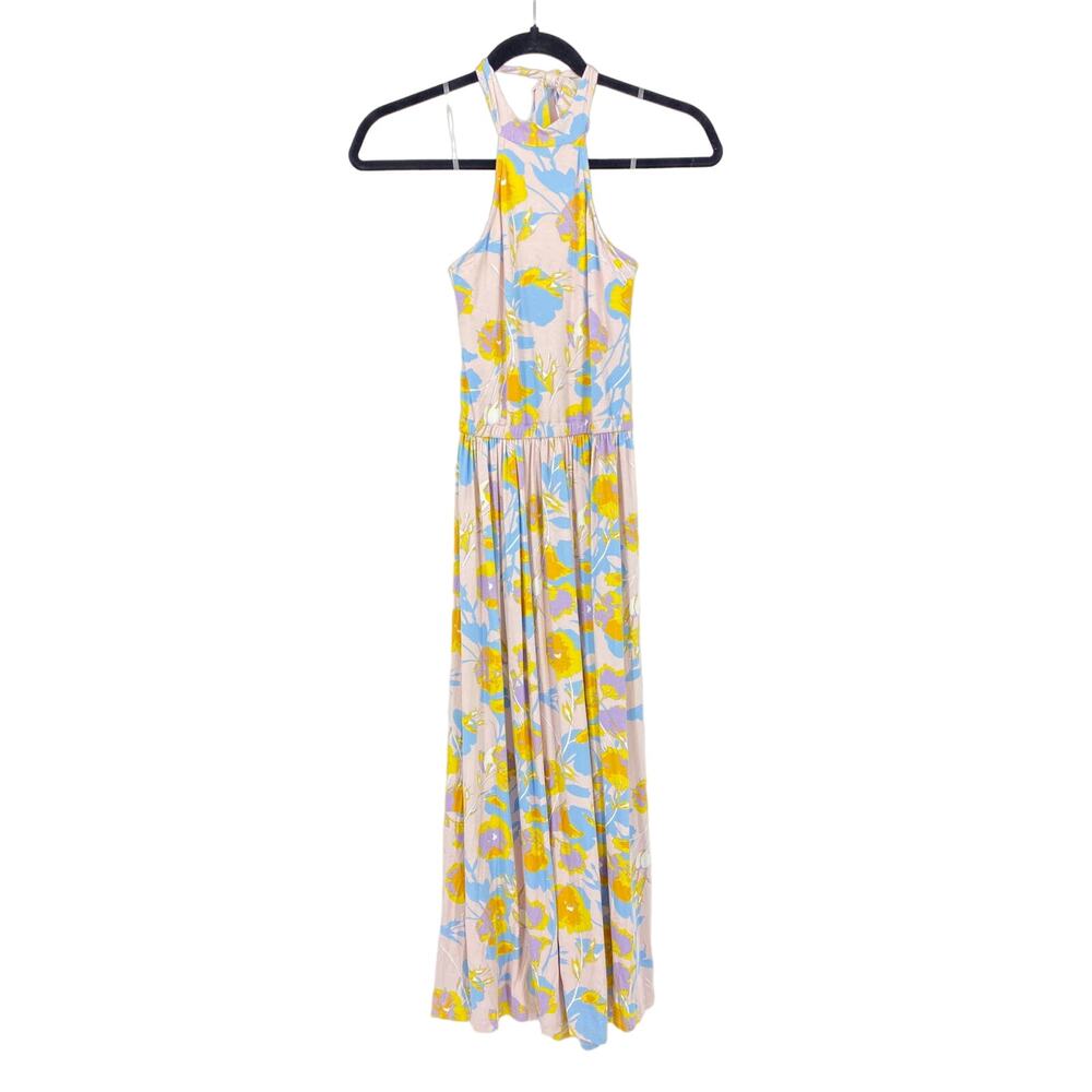 Rachel Pally Women's Size XS Multicolored Beth Dress Halter Garden Floral NEW